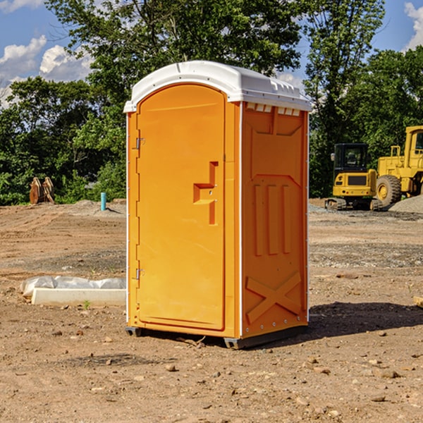 can i customize the exterior of the portable restrooms with my event logo or branding in Village Green